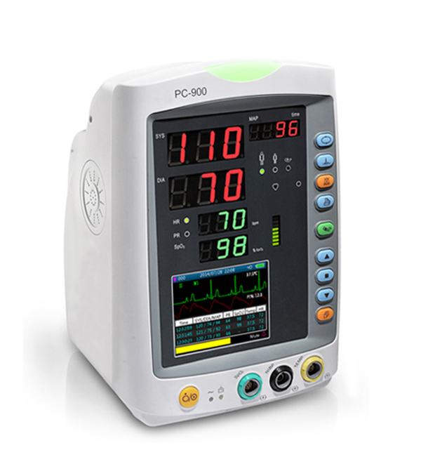 MONITEUR MULTIPARAMETRES DE SIGNES VITAUX AVEC PNI SPO2 ECG ET TEMPERATURE
