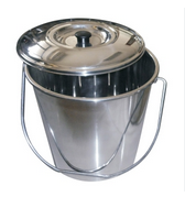 SEAU DE DECONTAMINATION EN INOX