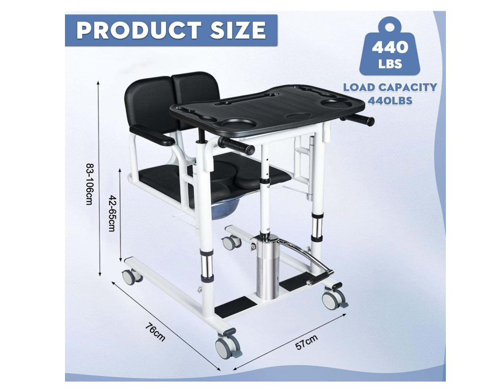 CHAISE DE TRANSFERT HYDRAULIQUE POUR PATIENTS – Image 4