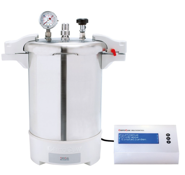CERTOCLAV EL 115/121'C DE 18L EN ALU AVEC CHAUFFAGE INTEGRE